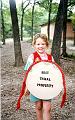 1996 - Indian Princess Opening Campout, Camp Carter, Fort Worth, TX - Stephanie holding the Best Tribal Property shield
